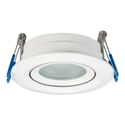 Spot encastrable orientable GU10 IP65 métal blanc plafond salle de bain Lagos Light Prestige