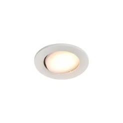 Spot encastrable Quimby LED intégrée blanc chaud IP20 dimmable 350lm 5.5W Ø8.5xH.5.2cm blanc GoodHome