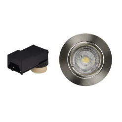 Spot encastrable Salk GU10 blanc chaud IP20 450lm 4.9W Ø8.5xH.9.4cm chrome GoodHome