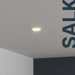 Spot encastrable Salk GU10 blanc chaud IP20 450lm 4.9W Ø8.5xH.9.4cm blanc GoodHome