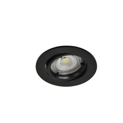 Spot encastrable Salk GU10 blanc chaud IP20 450lm 4.9W Ø8.5xH.9.4cm noir GoodHome