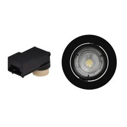 Spot encastrable Salk GU10 blanc chaud IP20 450lm 4.9W Ø8.5xH.9.4cm noir GoodHome
