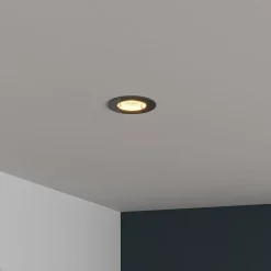 Spot encastrable Salk GU10 blanc chaud IP20 450lm 4.9W Ø8.5xH.9.4cm noir GoodHome