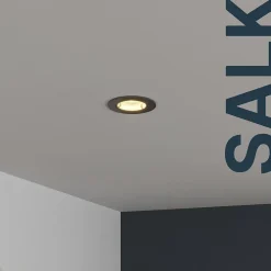 Spot encastrable Salk GU10 blanc chaud IP20 450lm 4.9W Ø8.5xH.9.4cm noir GoodHome