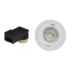 Spot encastrable Salk GU10 blanc neutre IP20 450lm 4.9W Ø8.5xH.9.4cm blanc GoodHome