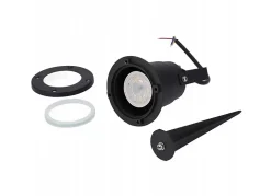 Spot Extérieur avec Piquet GU10 HORTUS Noir, Étanche IP65, Lampe de Jardin à Piquer, Spot de Jardin à Encastrer