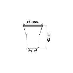 Spot GU10 4W 60 LED Diamètre 35mm
