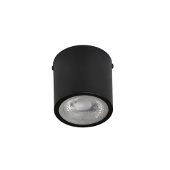 Spot Hera LED intégrée blanc chaud IP20 850lm 12W Ø8,5cm noir GoodHome