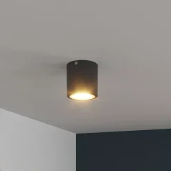 Spot Hera LED intégrée blanc chaud IP20 850lm 12W Ø8,5cm noir GoodHome