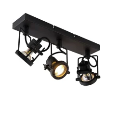 Spot industriel noir 3 lumières - Suplux