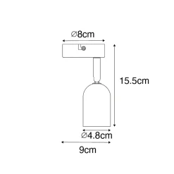 Spot industriel noir avec béton - Pedra