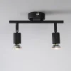 Spot industriel noir inclinable 2 lumières - Jeany