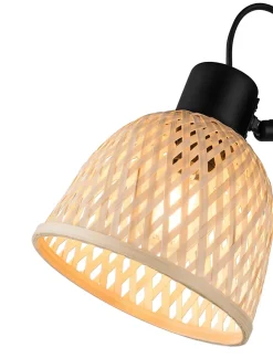 Spot intérieur noir et aspect fibre naturelle E14 220 - 240 V GoodHome Calume