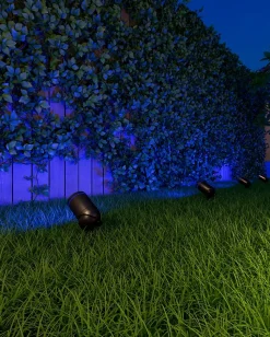 Spot LED à piquer connecté Smart noir RGBW IP54 4,4W 380lm Calex