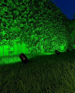 Spot LED à piquer connecté Smart noir RGBW IP54 4,4W 380lm Calex