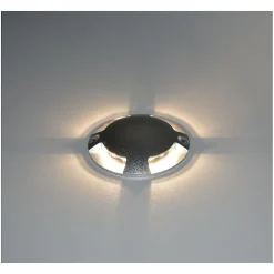 Spot LED Balise Rond 1W 4000K IP67 4 Diffuseurs Aluminium