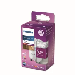 Spot LED dimmable GU10 575lm 6.2W IP20 blanc neutre Philips