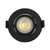 Spot LED Downlight CCT Rond Orientable 7W Noir Coupe 70mm