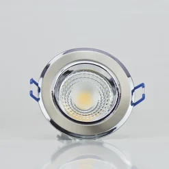 Spot LED downlight rond Mat chrome 5W (Eq. 50W) Diam 90mm