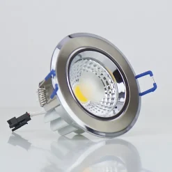 Spot LED downlight rond Mat chrome 5W (Eq. 50W) Diam 90mm