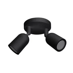 Spot LED en Saillie Double Orientable pour Intérieur - SILUMEN - Noir - GU10 - A+
