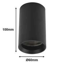 Spot LED en saillie NOIR pour ampoule GU10 - SILAMP