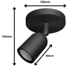 Spot LED en Saillie Orientable NOIR pour Ampoule GU10 - SILAMP