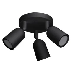 Spot LED en saillie Triple Orientable NOIR pour ampoule GU10 - SILUMEN - Noir