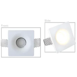 Spot LED encastré blanc L: 12 cm
