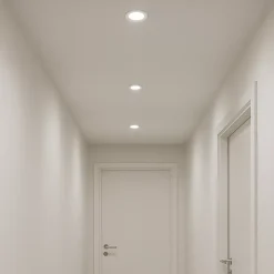 Spot LED encastré rond 5W, IP44, température de couleur réglable, blanc.