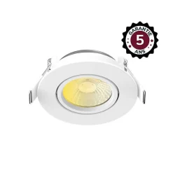 Spot LED Encastrable - CCT 6W - Inclinable 20 - Dimmable - IP65 - Blanc