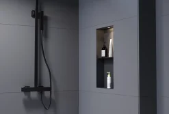 Spot LED encastrable avec cadre noir mat, lumière réglable blanc neutre -45x22,3cm - IP65