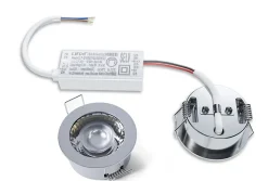 Spot LED encastrable avec cadre Chrome, lumière réglable blanc neutre - 45x22,3cm - IP65