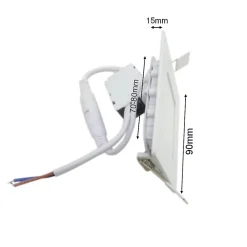 Spot LED Encastrable Carré 3W 120 degrés - Blanc Froid 6000K - 8000K - SILAMP