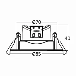Spot LED encastrable 3en1 blanc 7W IP54