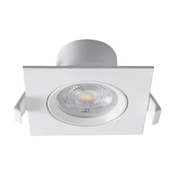 Spot LED encastrable 3en1 carré blanc 7W IP20 Dimmable