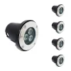 Spot LED Encastrable Extérieur IP65 220V Sol 3W 80 degrés (Lot de 5) - Blanc Froid 6000K - 8000K - SILAMP