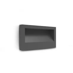 Spot LED encastrable mural - 140x70mm - 3W - 3000K - Alu & Verre