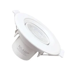 Spot LED Encastrable Orientable Rond Blanc 8W - Blanc Chaud 2300K - 3500K - SILAMP