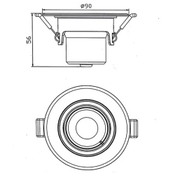 Spot LED Encastrable Orientable Rond Blanc 8W - Blanc Froid 6000K - 8000K - SILAMP
