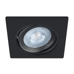 Spot LED Encastrable Orientable 5W Carré Noir SMD - Blanc Chaud 2300k - 3500k - SILUMEN