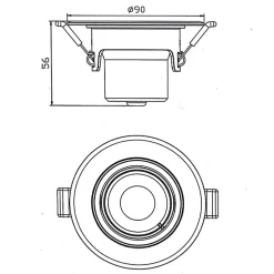 Spot LED Encastrable Orientable Rond Blanc 8W (Pack de 10) - Blanc Neutre 4000K - 5500K - SILAMP