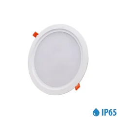 Spot LED Encastrable Plat Étanche 20W BLANC Transformateur Intégré (Pack de 20) - Blanc Froid 6000K - 8000K - SILAMP