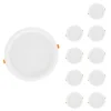 Spot LED Encastrable Plat Étanche 30W BLANC Transformateur Intégré (Pack de 10) - Blanc Chaud 2300K - 3500K - SILAMP