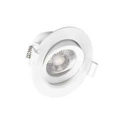 Spot LED Encastrable Rond - 7W - 4000K - Blanc - 90mm - Orientable