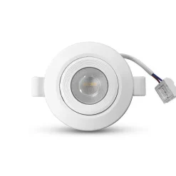 Spot LED Encastrable Rond - 5W Dimmable - 4000K - 90mm - Blanc
