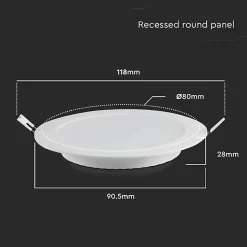 Spot LED Encastrable Rond BLANC 3W Transformateur Intégré - Blanc Neutre 4000K - 5500K - SILAMP