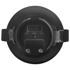 Spot LED encastrable étanche 3en1 rond noir 7W IP54