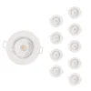 Spot LED Encastrable Étanche Rond 5W Blanc (Pack de 10) - Blanc Froid 6000K - 8000K - SILAMP