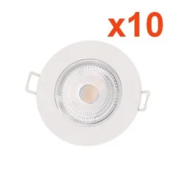 Spot LED Encastrable Étanche Rond 5W Blanc (Pack de 10) - SILUMEN - Extérieur - LED